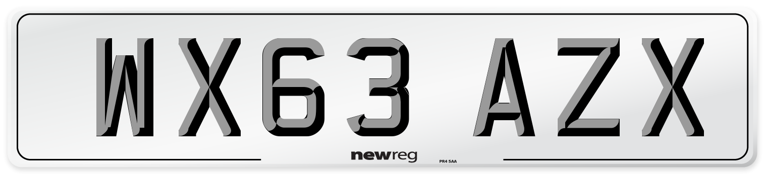 WX63 AZX Number Plate from New Reg